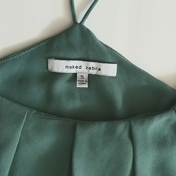 Naked Zebra Green Top Open Front S - Picture 6 of 8
